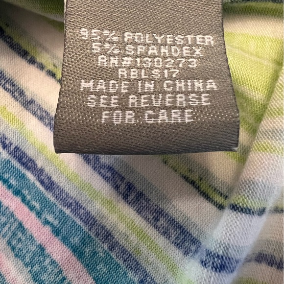 Lee Riders striped sleeveless top blouse bright multicolored women’s Size XL - Picture 6 of 7